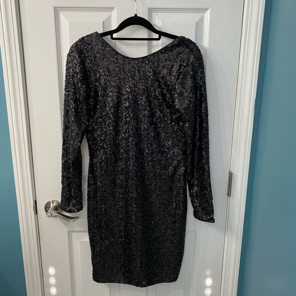 Black sequin dress